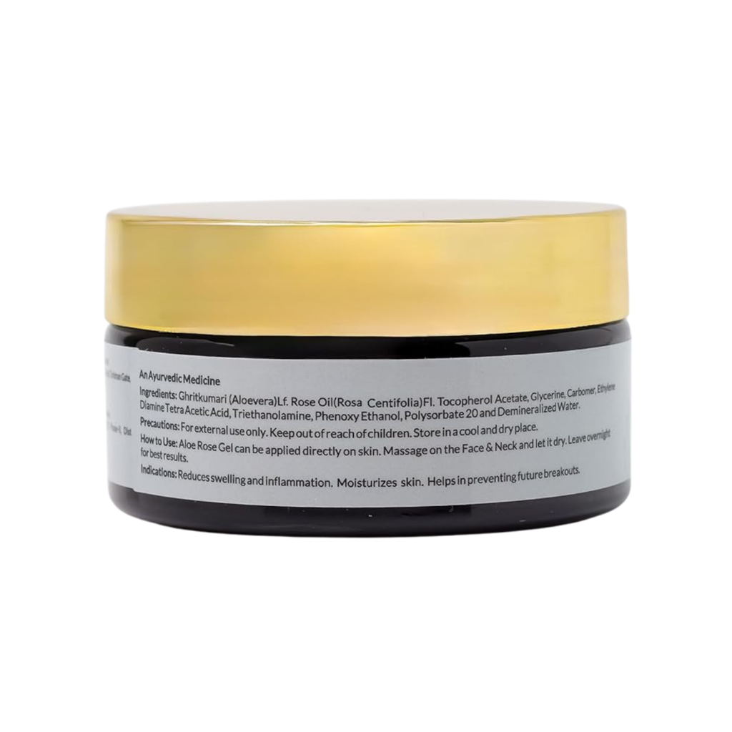Aloe Vera Rose Gel | 100g | Soothing & Hydrating Face Gel with Aloe Vera & Rose Extracts