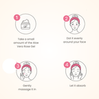 Aloe Vera Rose Gel | 100g | Soothing & Hydrating Face Gel with Aloe Vera & Rose Extracts