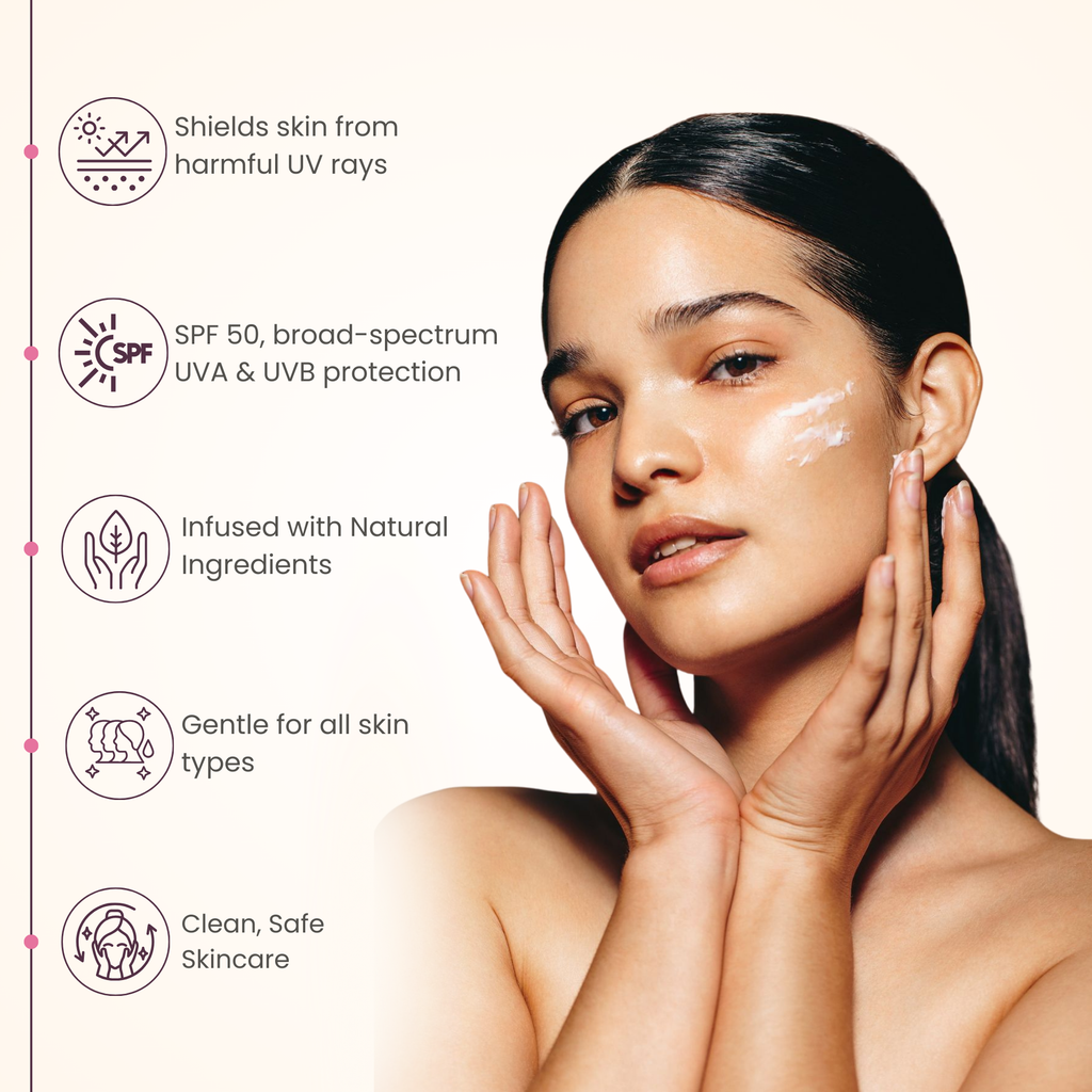 Day Cream SPF 50 with Mulberry, Rose & Green Tea | Brightening & Anti-Ageing Face Moisturizer