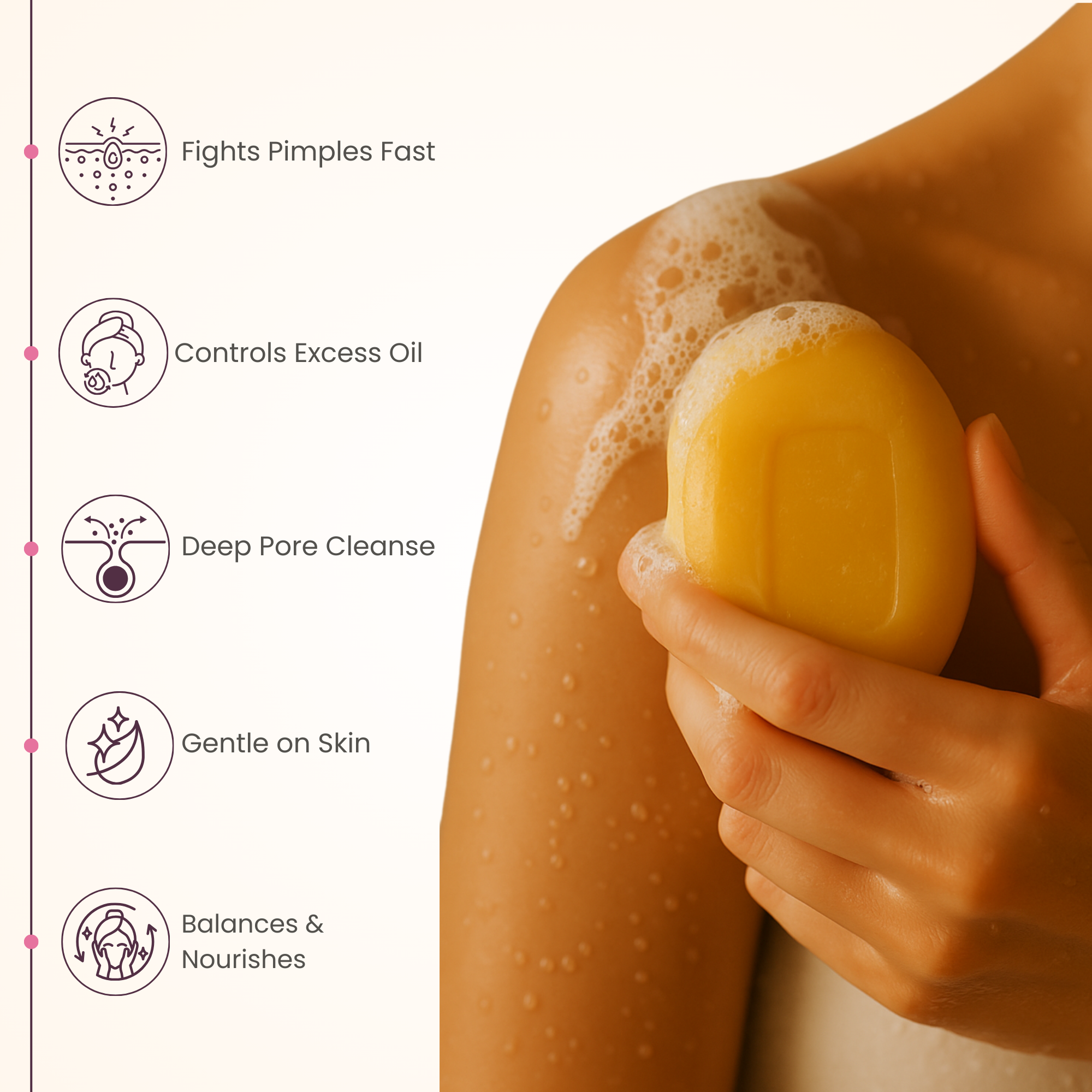 Sabu Dravyam Sulphur Soap – Ayurvedic Anti-Acne, Anti-Bacterial & Anti-Fungal Herbal Bath Soap 70g